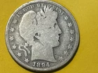 1894 Barber 1/2 Dollar 90% Silver , Low Mintage 1,148,000 Better Date