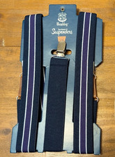 WEMBLEY TOP-NOTCH SUSPENDERS MEN'S/WOMEN'S SIZE S-XL Navy/Purple NEW NWT