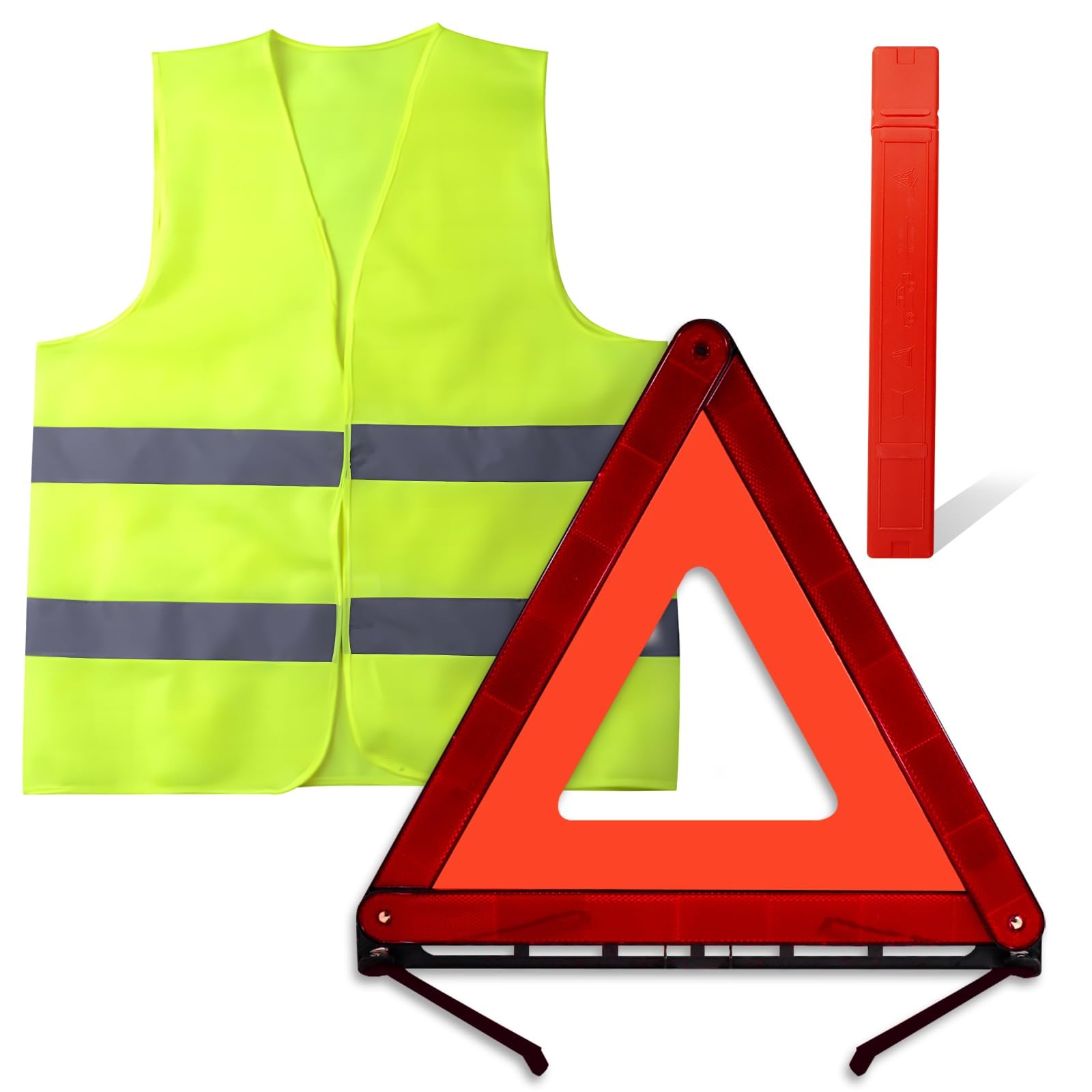 Triangolo Auto Omologato Kit Triangolo Emergenza Auto Gilet Catarifrangente