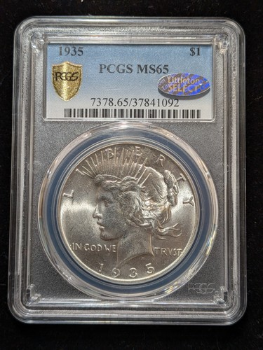 1935 Peace Dollar NGC MS65