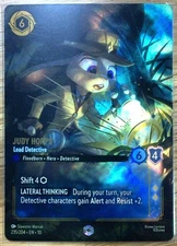 Disney Lorcana Whispers in the Well Judy Hopps Lead Detective Enchanted 235/204