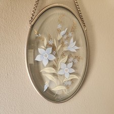 Lyford Clear Glass Floral Hanging Art Window Sun Catcher 6" x 4" Made in USA