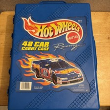 VTG 1998 Hot Wheels Mattel Blue 48 Car Carry Case Racing 20020 Tara Toy Corp.