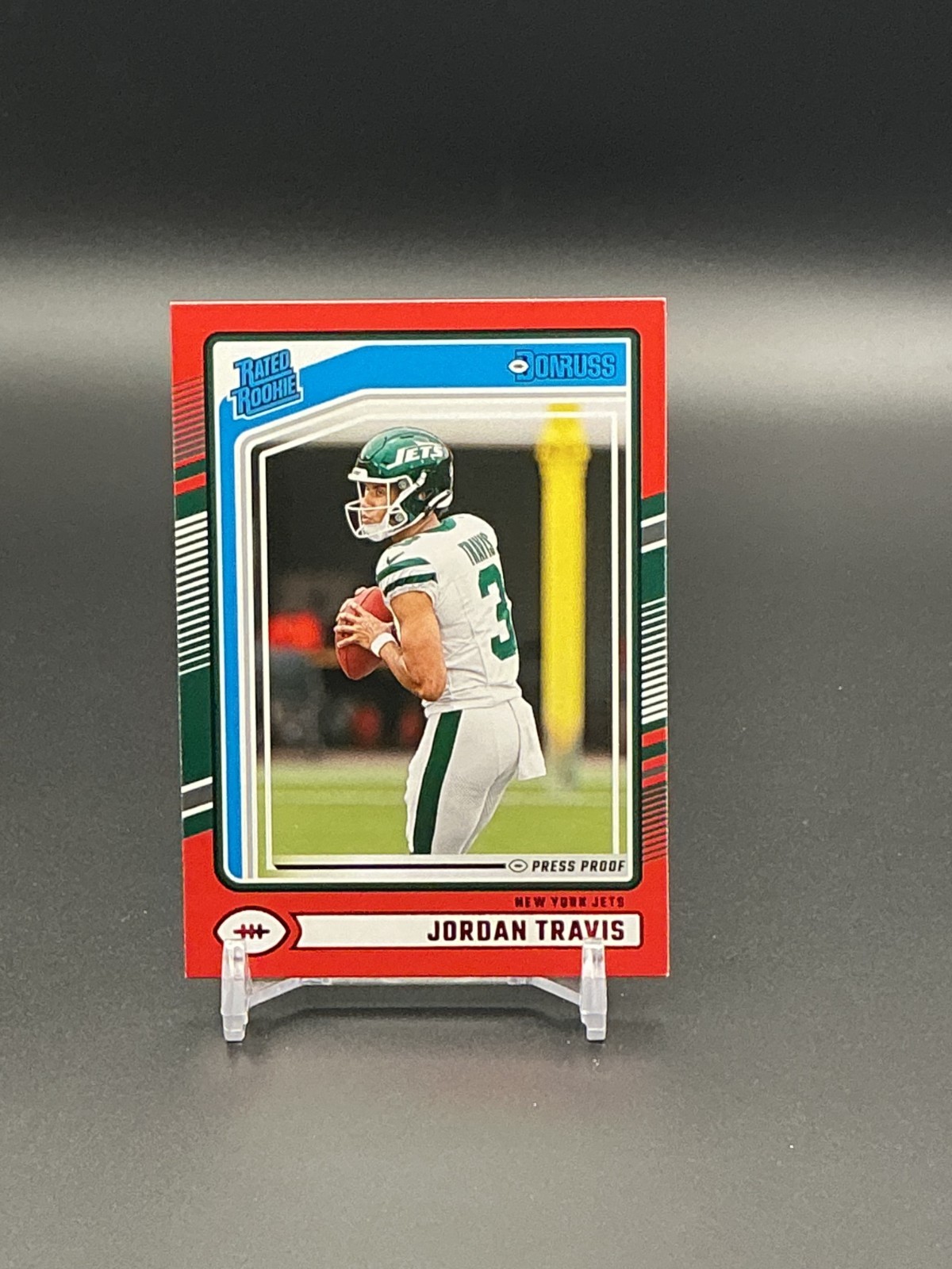 2024 Panini Donruss #349 Jordan Travis - Press Proof Red RC