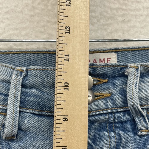 Frame Denim Jeans Womens 26 Blue Le Sylvie Slender Straight Bianca Stretch USA - Picture 11 of 13