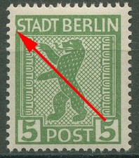 SBZ Berlin & Brandenburg 1945 Freimarke mit Plattenfehler 1 AA vx VI postfrisch