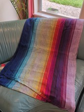 Girasol Woven baby wrap Carrier Rainbow pattern 100 Cotton Sz XL 5 6 177"
