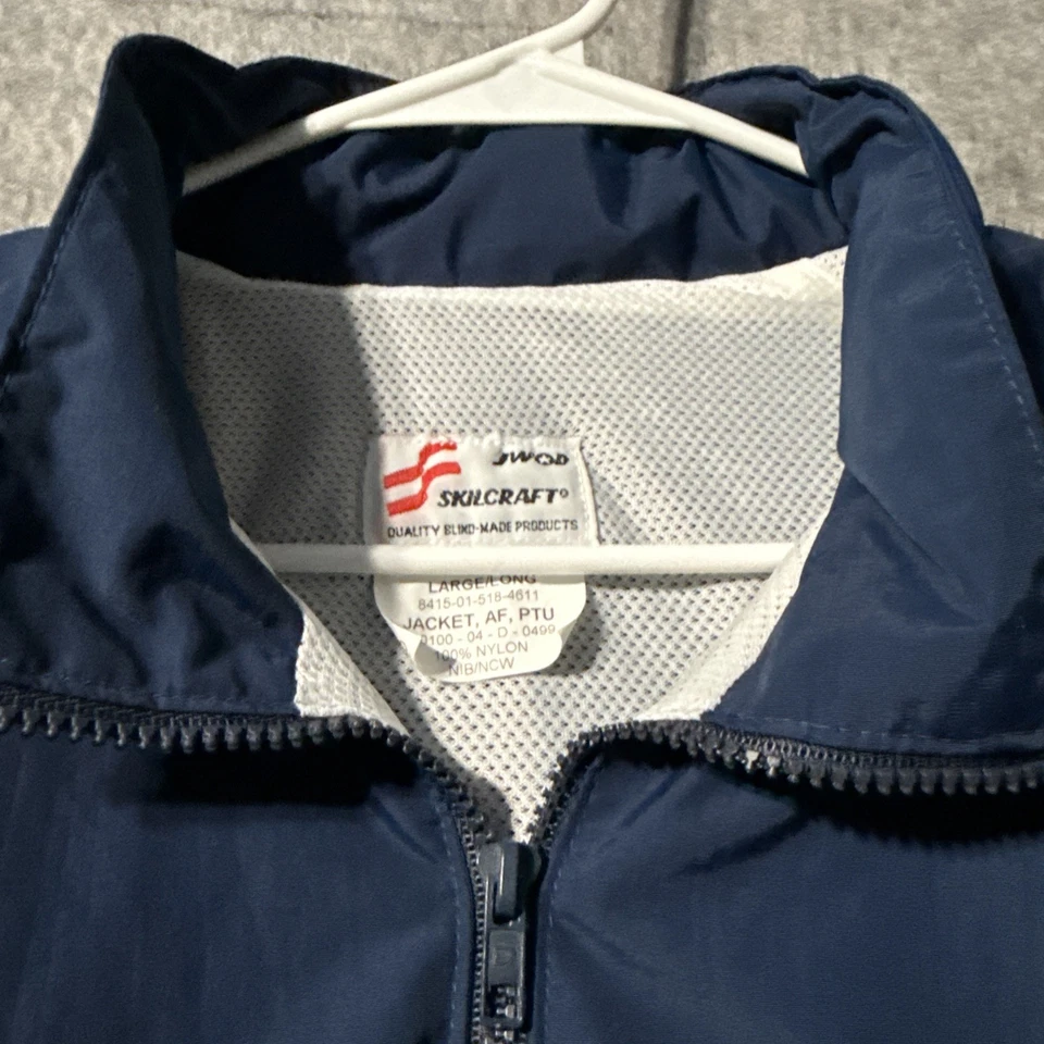 U.S. Air Force Skilcraft Jacket Mens Large Long Windbreaker Full Zip Mesh Lined - Image 3 of 4