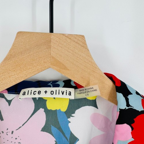 Pigiama stile floreale Alice + Olivia taglia L camicia abbottonata multicolore top - Foto 3 di 7