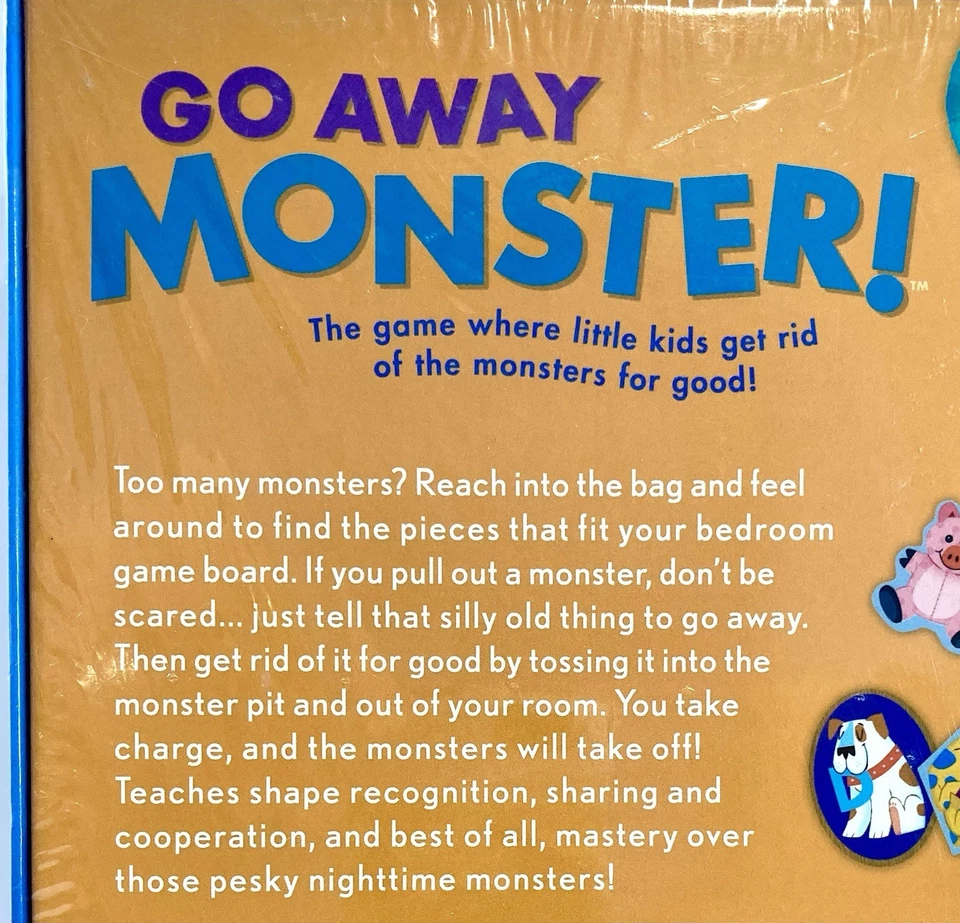 Go Away Monster! Gamewright Family Board Game Preschool Kids 3+ New, Sealed - Image 4 of 4