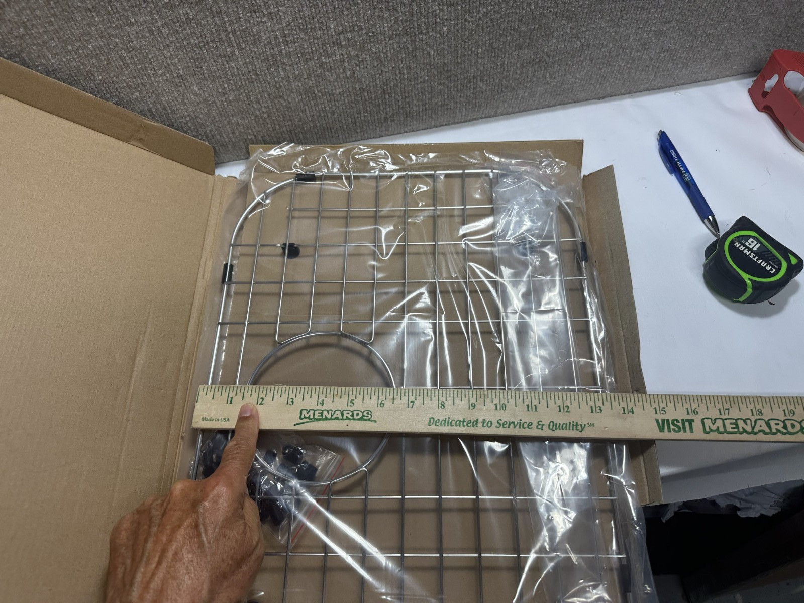 Serene Valley Large Corner Radius Sink Grid – 19⅝ x 13⅝ Rear Drain