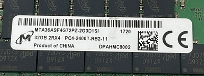 MICRON 32GB 2RX4 PC4-2400T DDR4 MTA36ASF4G72PZ-2G3D1SI Memory RAM