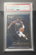 2020 Panini Select Anthony Edwards RC Blue Retail PSA 10 Gem Mint #300 Courtside
