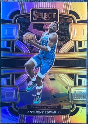Anthony Edwards 2023-24 Panini Select Concourse Silver Prizm #37 Timberwolves