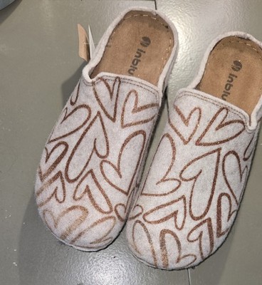 NWT INBLU Wool Clogs 7.5 EU 38 HEART  BREATHABLE Comfortable FROM GERMANY