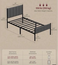 Metal Bed Frame Single