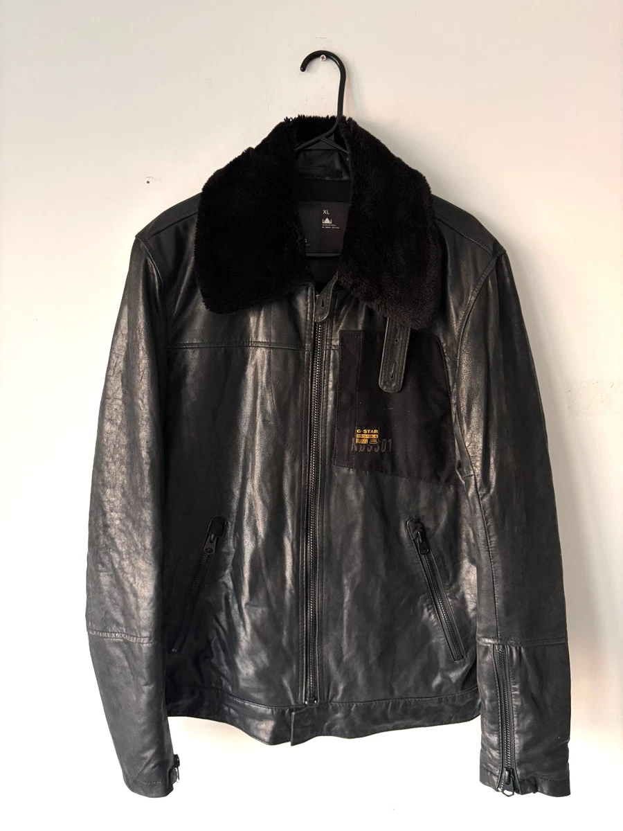 g star raw leather jacket products for sale | eBay