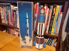 VINTAGE 1950s OR 60s T.N. BATTERY OPERATED APOLLO-X MOON CHALLENGER IN BOX