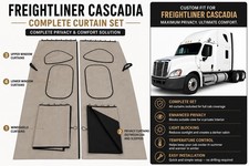 Full Set of Curtains Fits Freightliner Cascad...