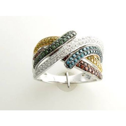 Le Vian 14K White Gold Cocktail Ring for Women 1.20 cts Round Diamonds - Size 7