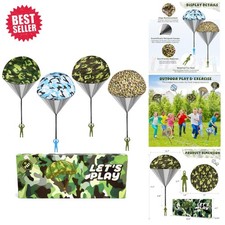 Flying Army Parachute Toy for Kids, Perfect Indoor  Outdoor Fun for Ages 3-12