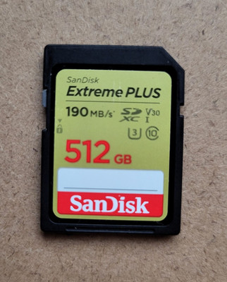 SanDisk - 512GB Extreme PLUS SDHC/SDXC UHS-I Memory Card, up to 190MB/s