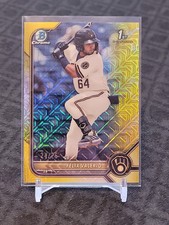 2022 Bowman Chrome Prospects Mega Box Yellow Mojo Refractor 24/75 Felix Valerio