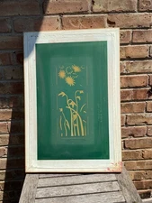 Vintage Artist's Silk Screen Printing Frame INDUSTRIAL ART Decor Nature