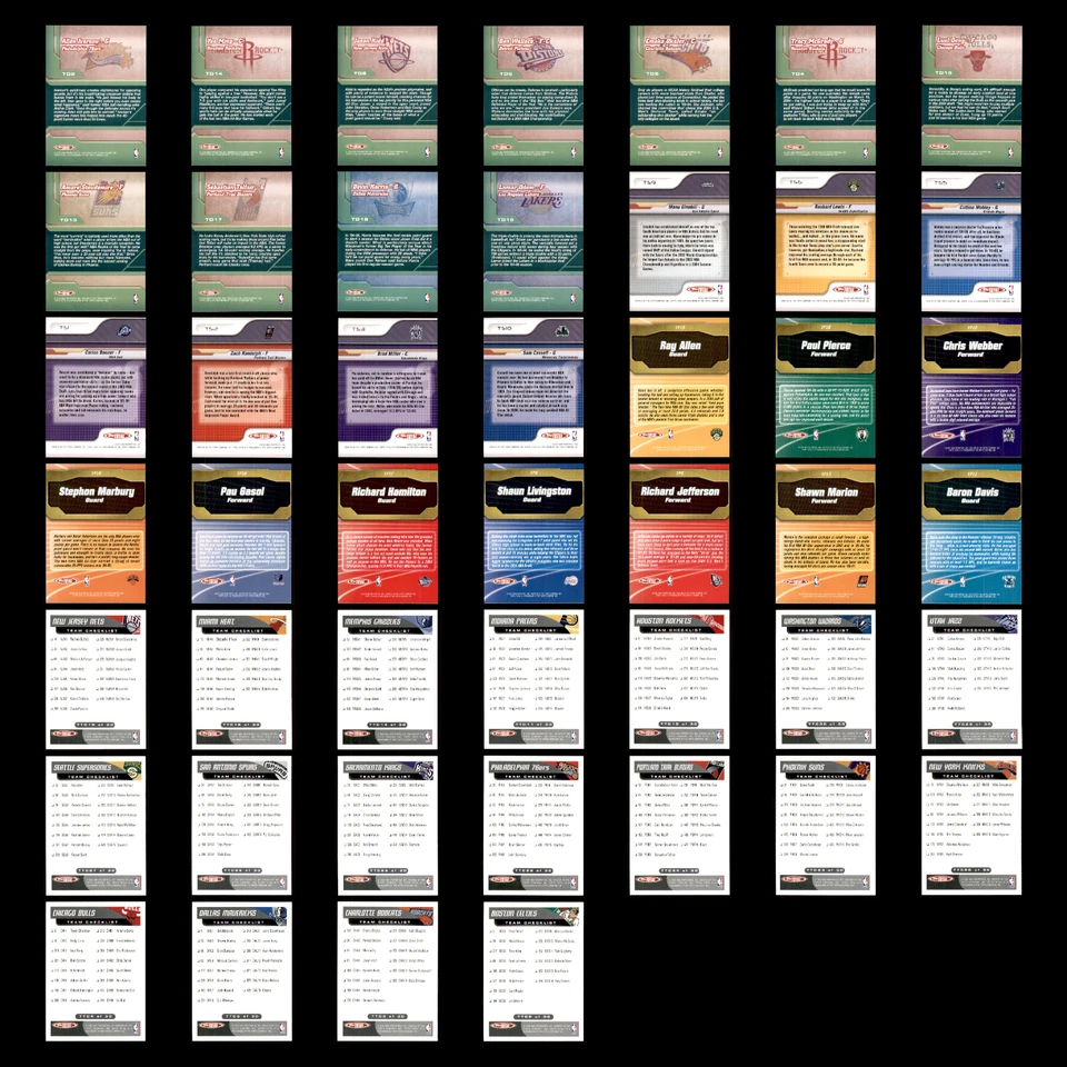 Lote total 46 tarjetas de baloncesto Topps 2004 insertos y CL Iverson Yao Ming Shaq N Foto 2 de 4