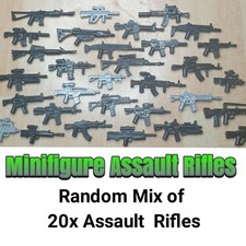 Custom Assault Rifles Pack For minifigures Random Mix Of 20x Detailed Weapons