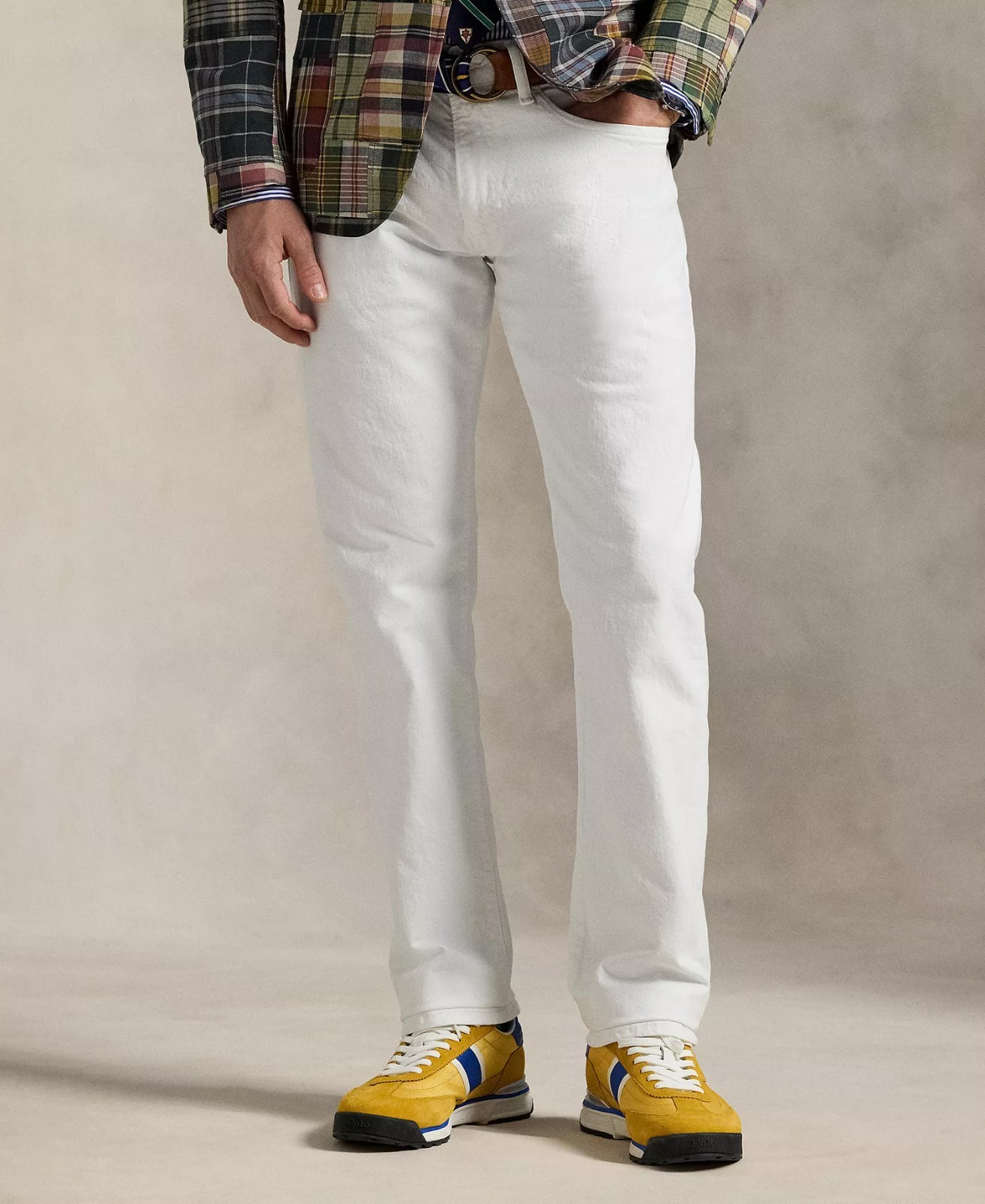 Polo Ralph Lauren Mens Hampton Relaxed Straight Jeans in Hudson White Sz 42 X 32 14490₽