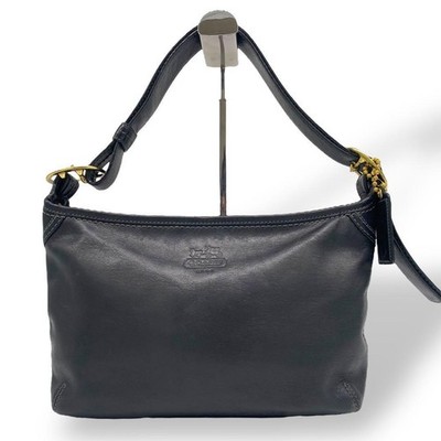 バッグ coach leather shoulder bag black gold Coach Leather Shoulder Bag | Black | FARFETCH