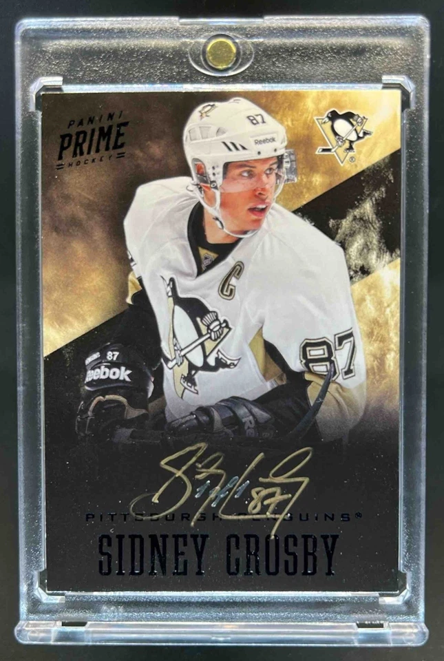 2013-14 Panini Prime Sidney Crosby 2012 13 Black Auto #1/1 Penguins