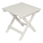 Shine Company Adirondack Square Cedar Wood Foldable Side Table in White