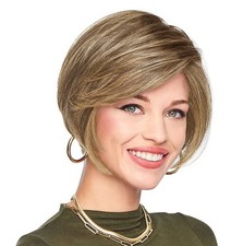 Raquel Welch Heard It All Classic Tapered Layered Short Wig SS14/22 Shaded Wheat