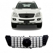 GT Chrom & Schwarz K&uuml;hlergrill passend f&uuml;r Mercedes-Benz M-Klasse W164 2005-2008