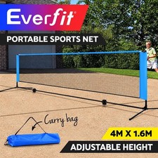Everfit Portable Sports Net Stand Badminton Volleyball Tennis Soccer 4M 4FT Blue