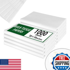 PINWATT 1000 White Tissue Paper Sheets 20"x30" Bulk Gift Wrapping Crafts