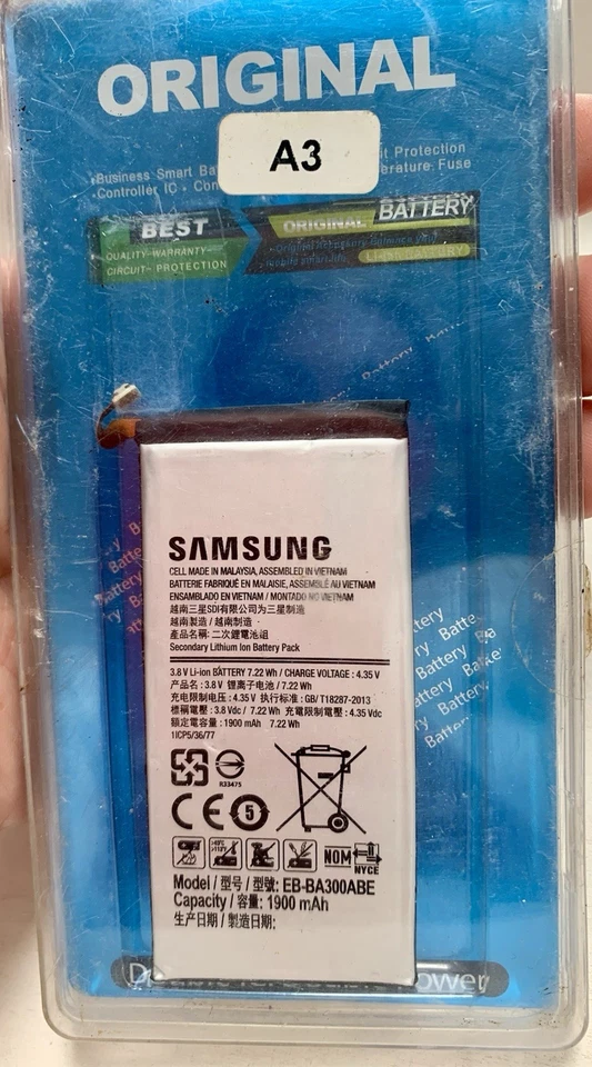 Batería Samsung EB-BA300ABE, Batería Original Samsung Galaxy A3 Foto 3 de 4