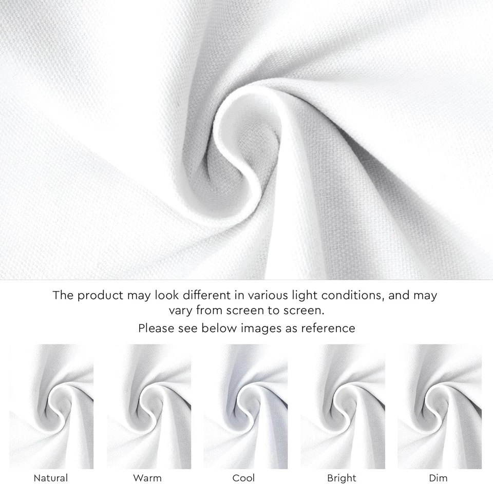 Tovaglia Dimensioni 140X140 Cm | Tessuto in Tela Di Cotone | Tinta Unita Bianco - Immagine 3 di 4