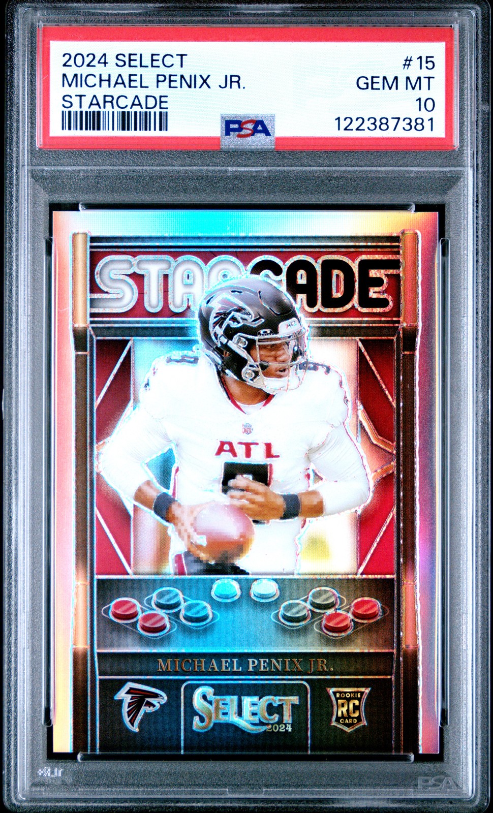 2024 PANINI SELECT STARCADE #15 MICHAEL PENIX JR. ROOKIE RC PSA 10