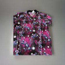 Mickey Mouse Cherokee Scrubs Tooniforms Disney Mens V Neck Top size xs new