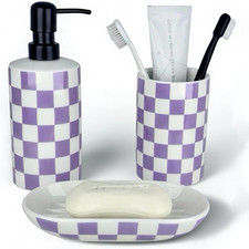 Bathroom Toothbrush Holder Set, Ceramic Soap Dispenser and Tooth Brush Holder S