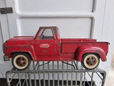 VTG 1968 Tonka Mound. Minn. Red Dodge Stepside Pickup Truck Pressed Steel