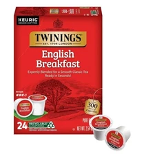Twinings English Breakfast Black Tea K-Cup Pods for Keurig, 24 Count (Pack of 1)