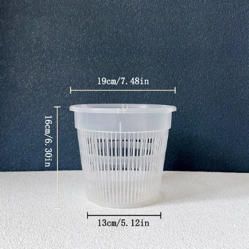5 pièces pots à orchidées en plastique transparent avec soucoupes pour un arr - Bild 12 von 24