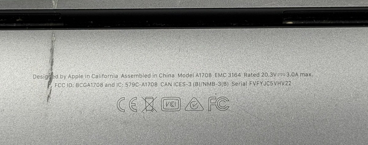 Apple MacBook Pro A1708 EMC 3164 Sold As-Is for Parts Only | eBay