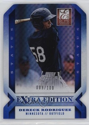 2013 Panini Elite Extra Edition Status Blue Die-Cut /100 Dereck Rodriguez 0q3