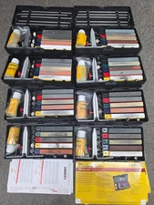 LOT (8) USED Lansky Deluxe 5-Stone Precision Knife Sharpening System - LKCLX