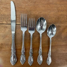 Oneida Wordsworth Stainless Steel 5PC Place Setting Service Set Spoon Fork Knife